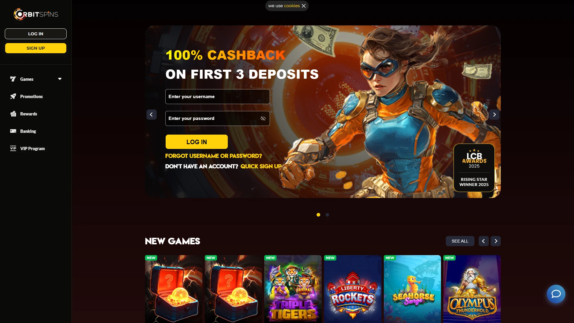 Orbit Spins homepage